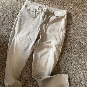 Size 10 skinny stretch jeans with zipper ankle for women